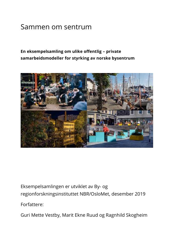 Forsiden av dokumentet Sammen om sentrum