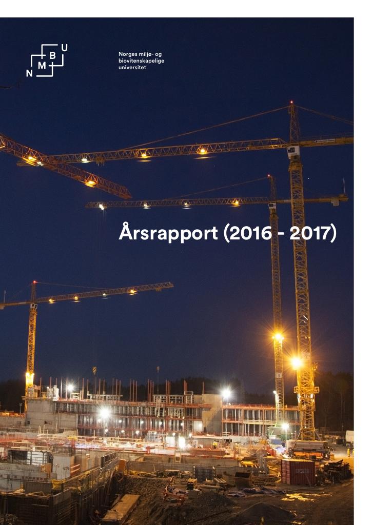 Forsiden av dokumentet Årsrapport Norges miljø- og biovitenskapelige universitet 2016