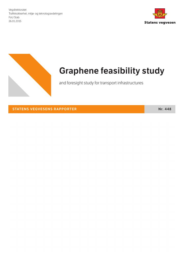 Forsiden av dokumentet Graphene feasibility study and foresight study for transport infrastructures