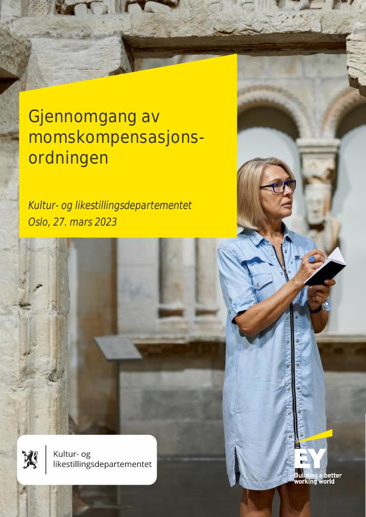 Forsiden av dokumentet Gjennomgang av momskompensasjonsordningen