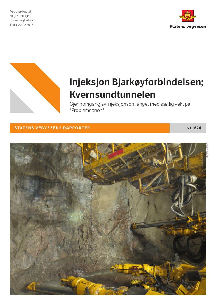 Forsiden av dokumentet Injeksjon Bjarkøyforbindelsen; Kvernsundtunnelen