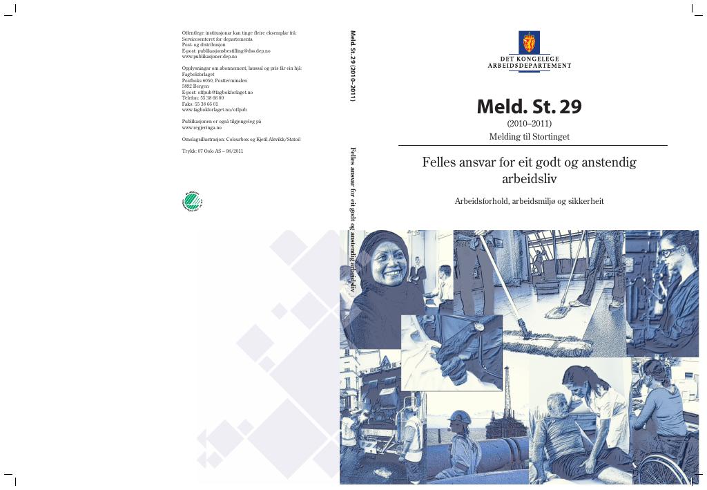 Forsiden av dokumentet Meld. St. 29 (2010–2011)