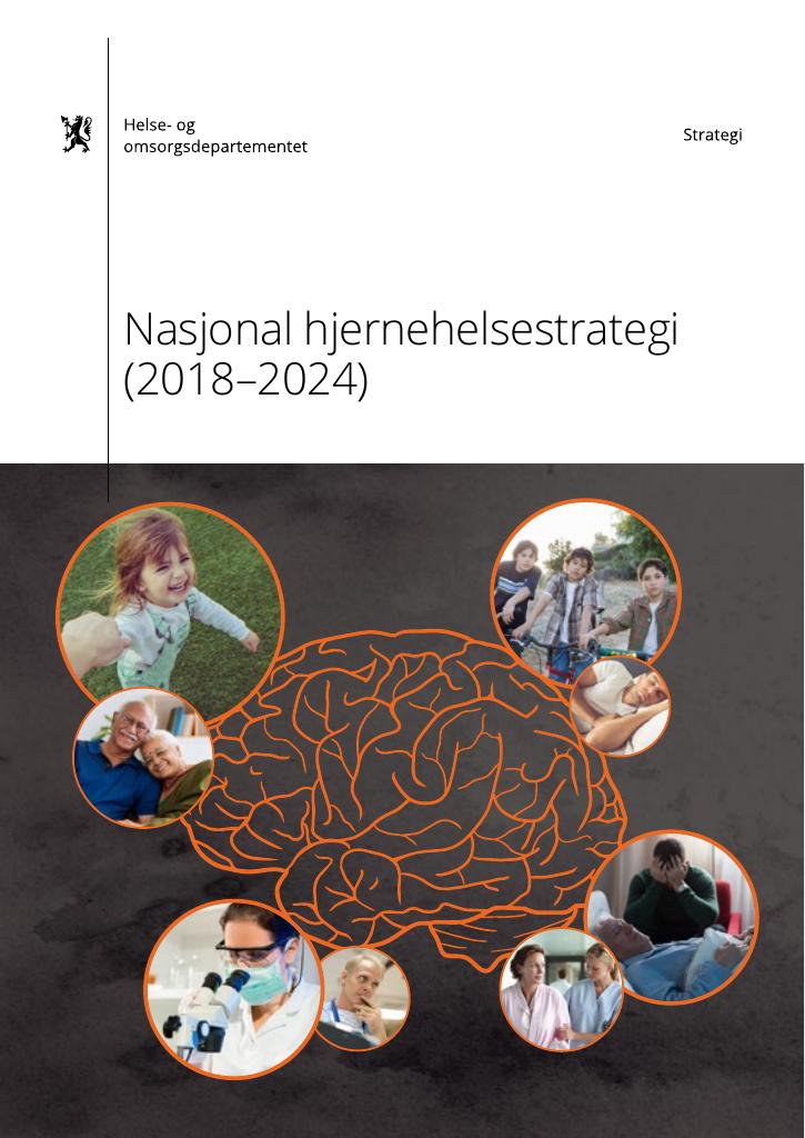 Forsiden av dokumentet Nasjonal hjernehelsestrategi (2018–2024)