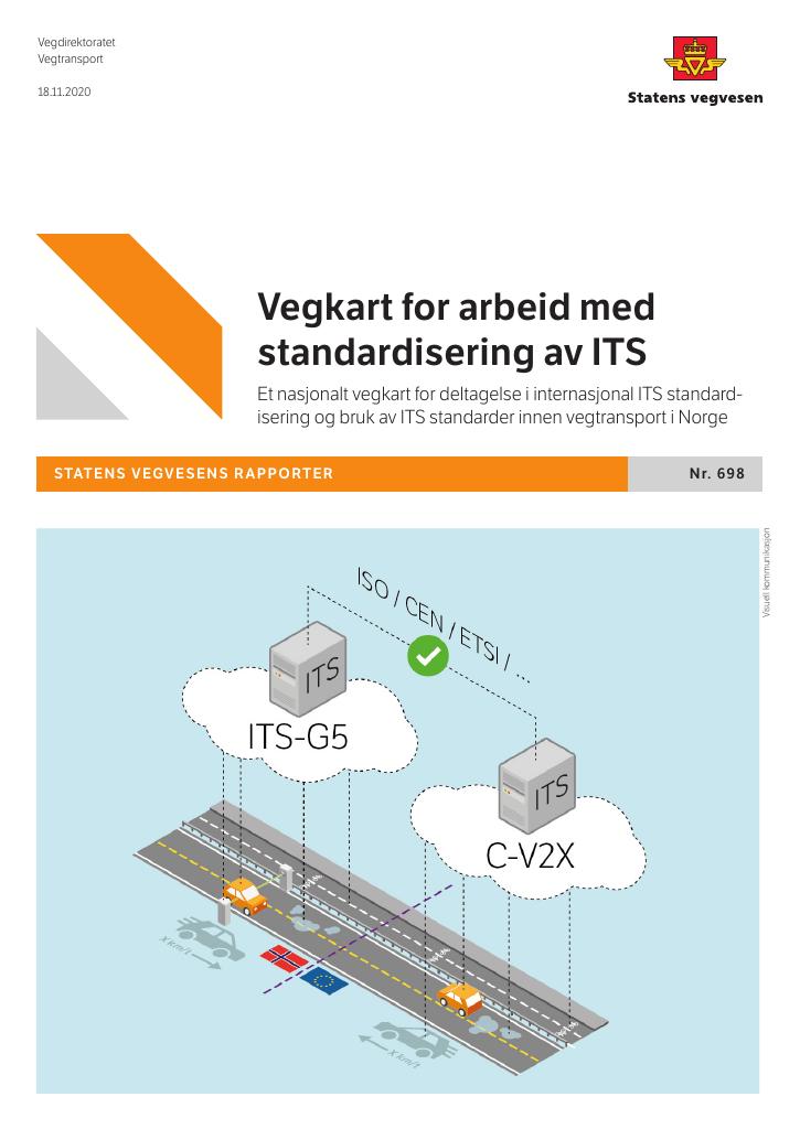 Forsiden av dokumentet Vegkart for arbeid med standardisering av ITS