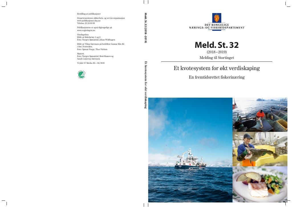 Forsiden av dokumentet Meld. St. 32 (2018–2019)