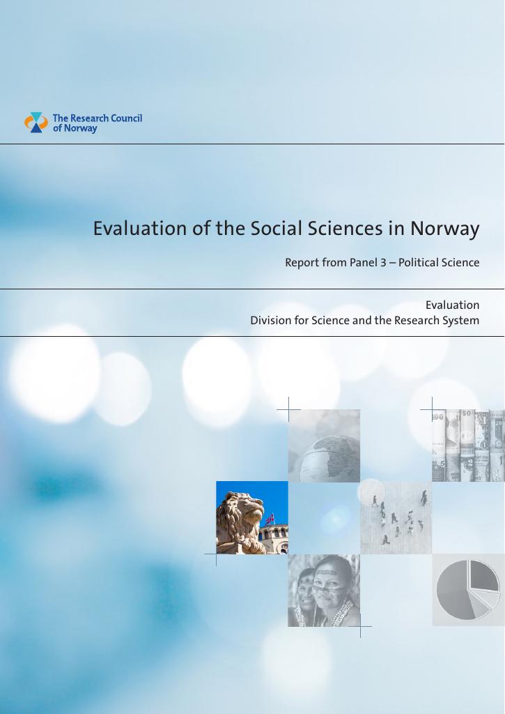 Forsiden av dokumentet Evaluation of the Social Sciences in Norway (SAMEVAL) - Panel 3