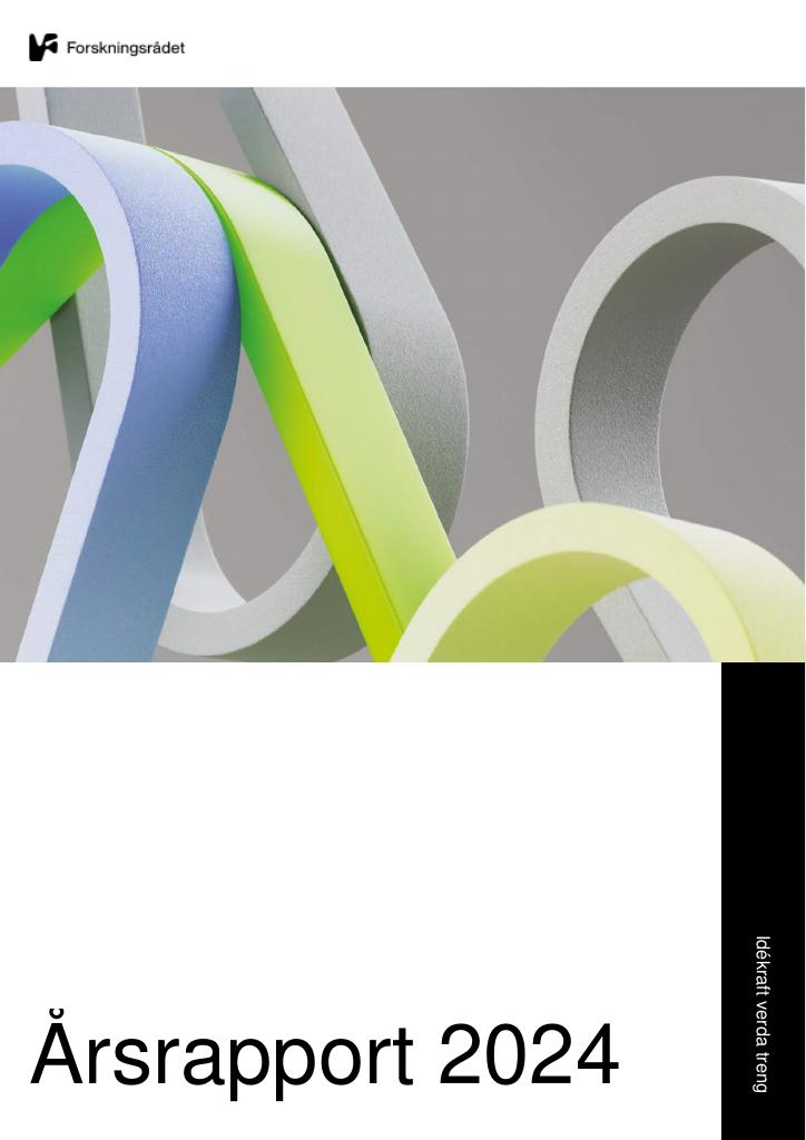 Forsiden av dokumentet Årsrapport Norges forskningsråd 2024