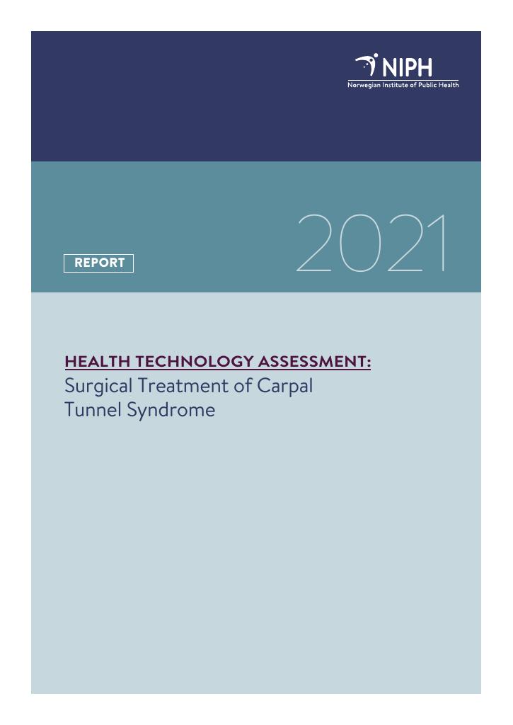 Forsiden av dokumentet Surgical Treatment of Carpal Tunnel Syndrome