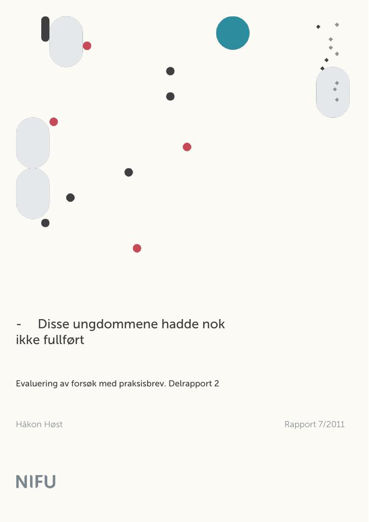 Forsiden av dokumentet Disse ungdommene hadde nok ikke fullført