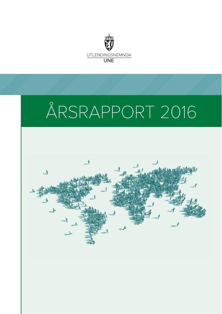 Forsiden av dokumentet Årsrapport Utlendingsnemnda 2016