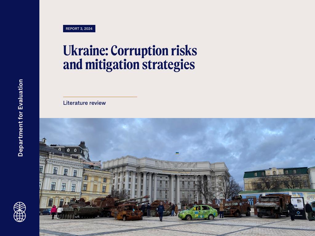 Forsiden av dokumentet Ukraine: Corruption risks and mitigation strategies