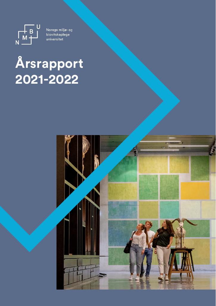 Forsiden av dokumentet Årsrapport Norges miljø- og biovitenskapelige universitet 2021
