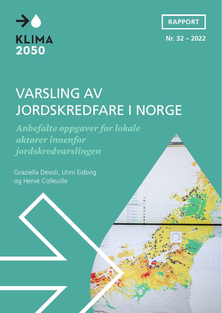 Forsiden av dokumentet Varsling av jordskredfare i Norge