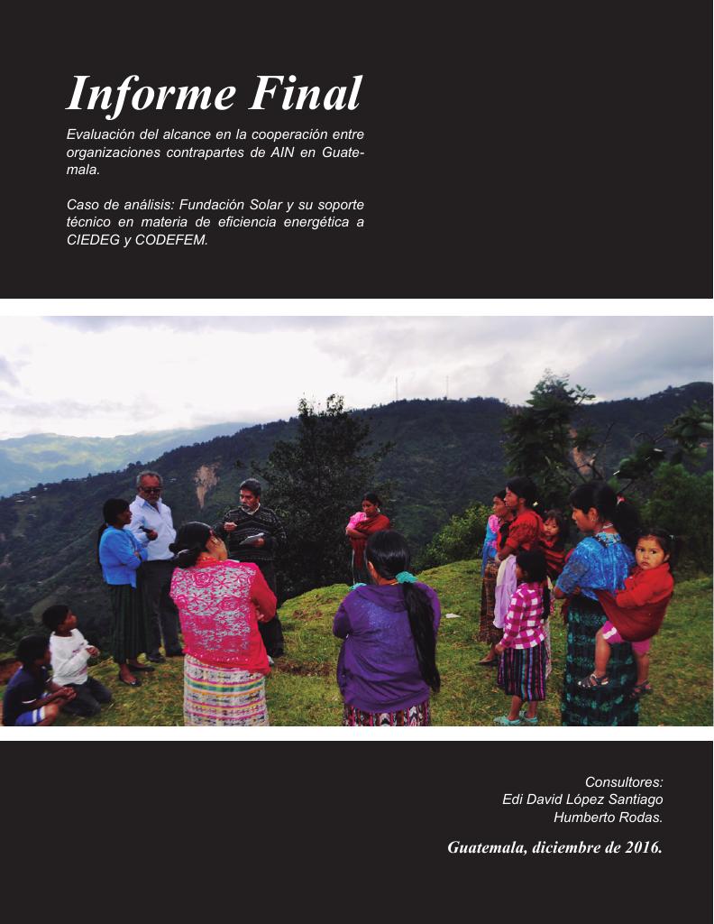 Forsiden av dokumentet Evaluation of the scope of the cooperation between NCA partner organizations in Guatemala