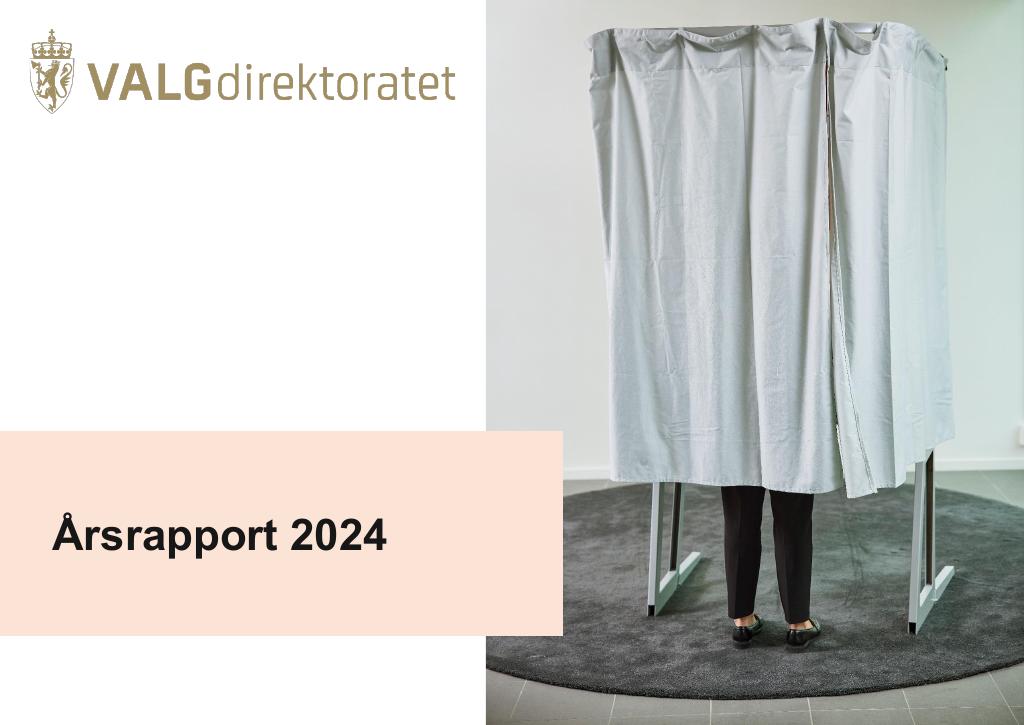 Forsiden av dokumentet Årsrapport Valgdirektoratet 2024
