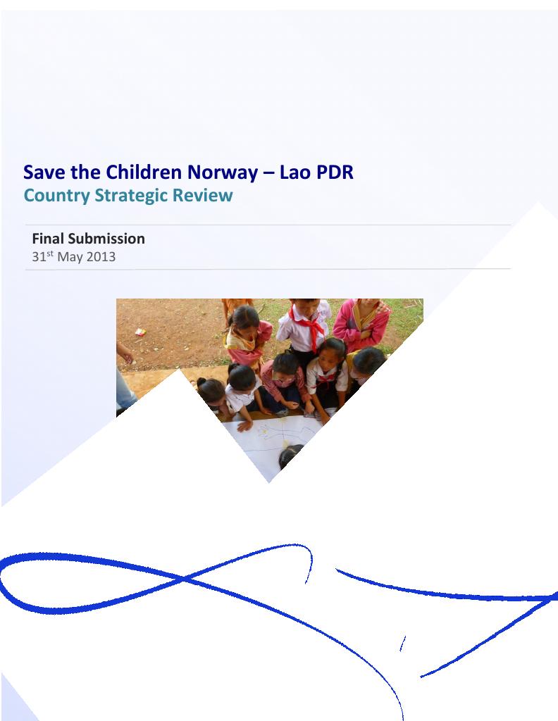 Forsiden av dokumentet ‘Children as Agents of Change Project’: Final Project Evaluation Report