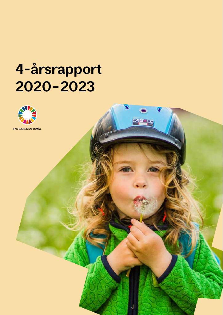 Forsiden av dokumentet 4-årsrapport 2020–2023