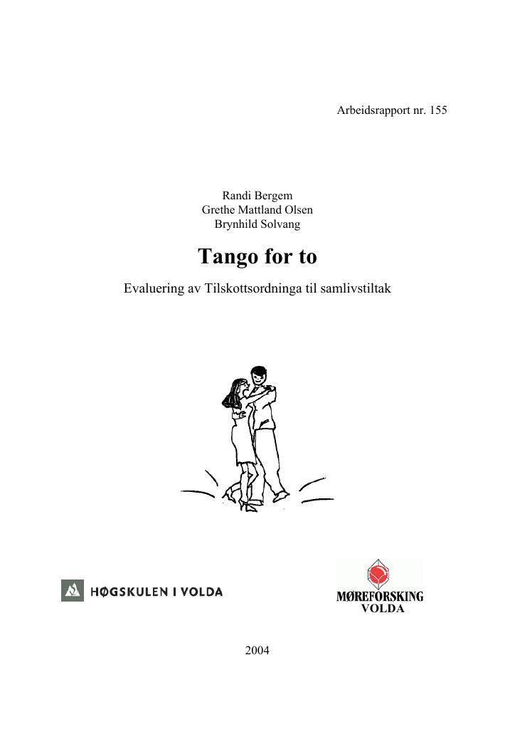Forsiden av dokumentet Tango for to