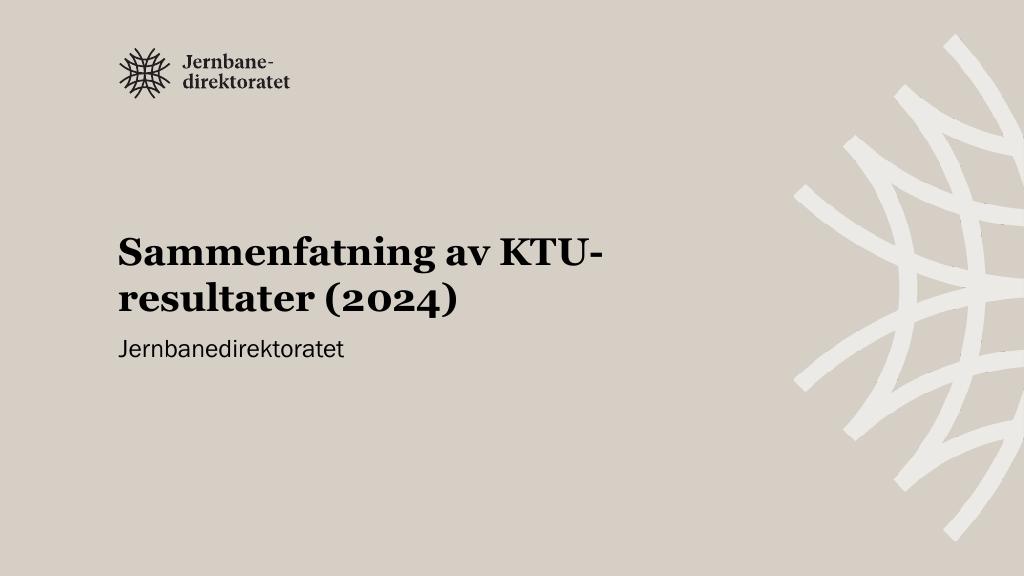 Forsiden av dokumentet Sammenfatning av KTU-resultater 2024