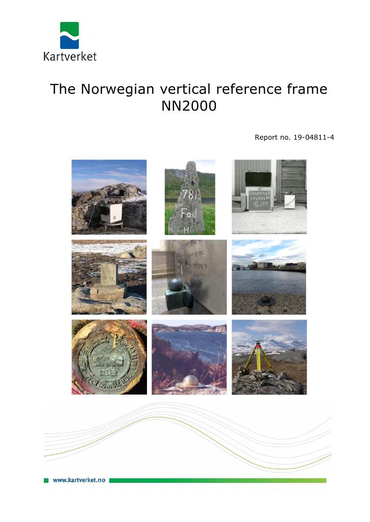 Forsiden av dokumentet The Norwegian vertical reference frame NN2000
