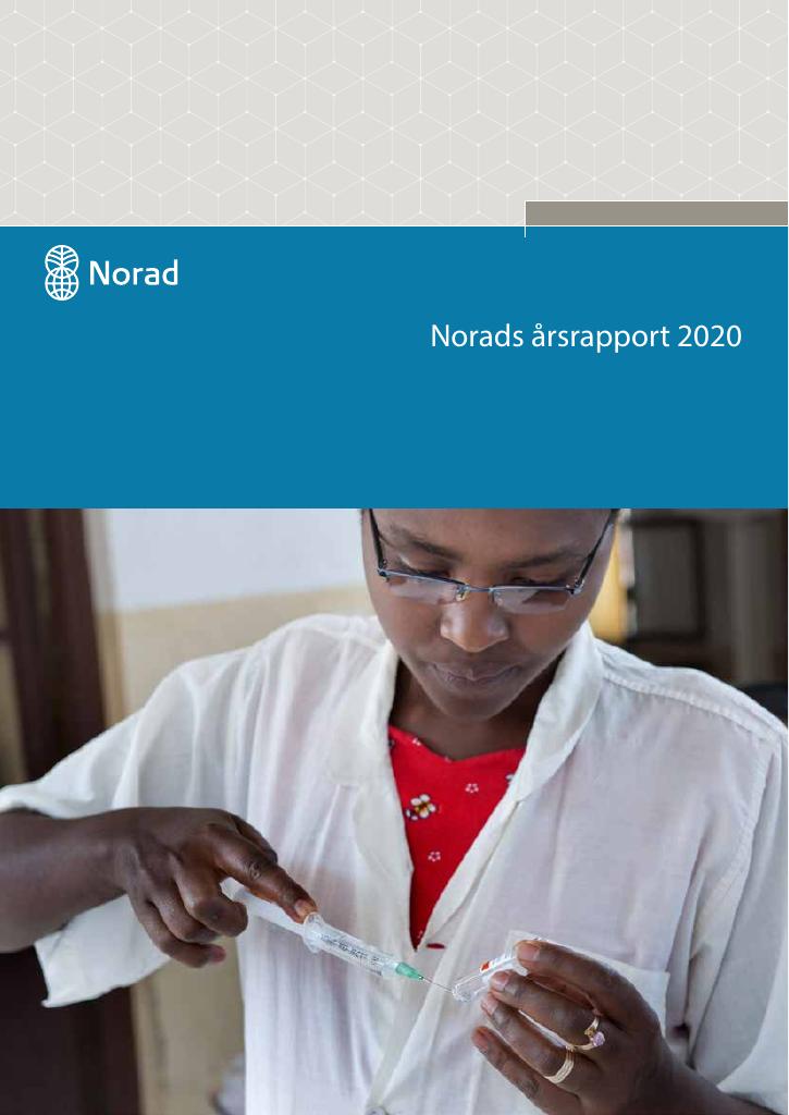 Forsiden av dokumentet Årsrapport Norad 2020