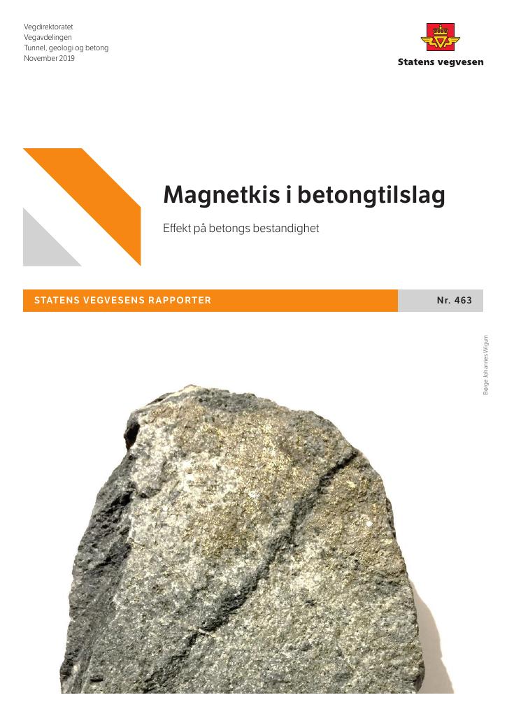 Forsiden av dokumentet Magnetkis i betongtilslag