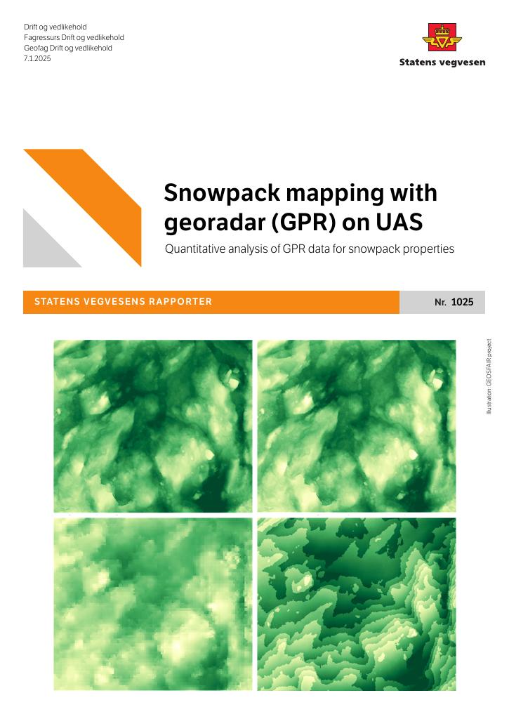 Forsiden av dokumentet Snowpack mapping with georadar (GPR) on UAS