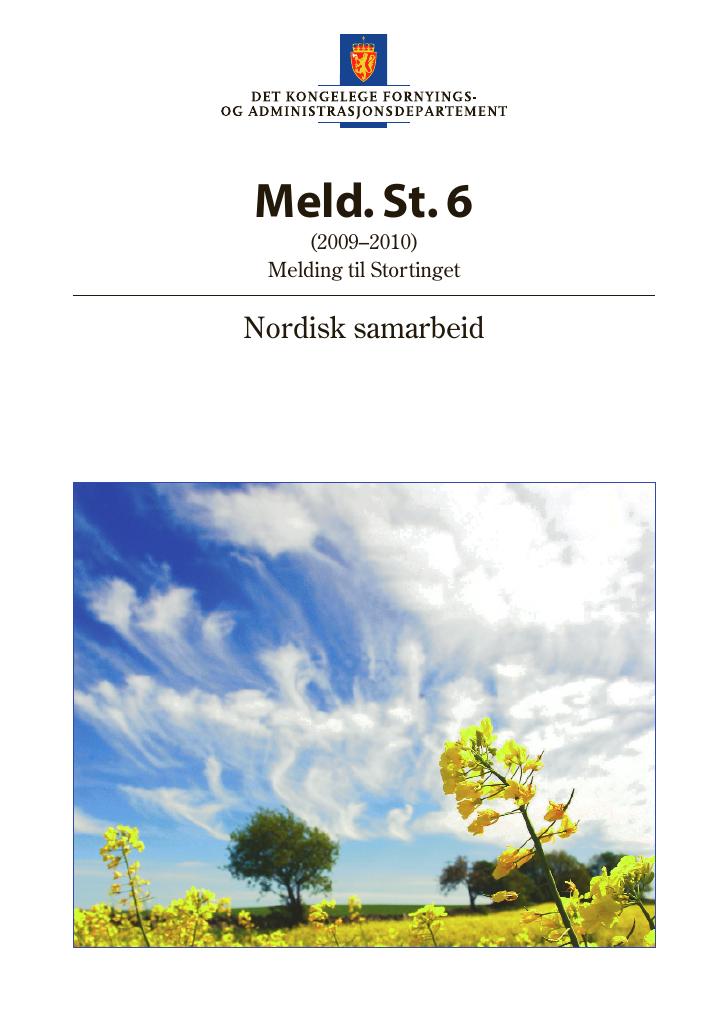 Forsiden av dokumentet Meld. St. 6 (2009-2010)