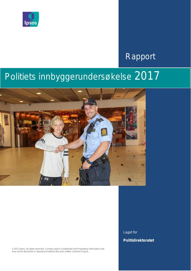 Forsiden av dokumentet Innbyggerundersøkelse 2017