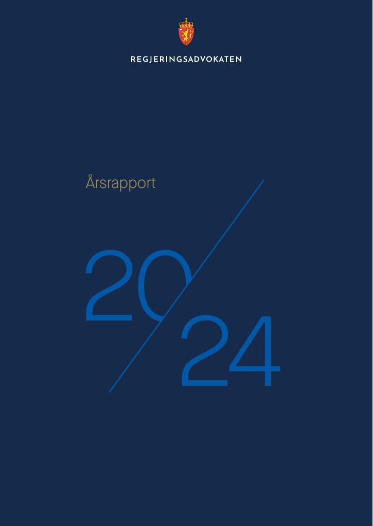 Forsiden av dokumentet Årsrapport Regjeringsadvokaten 2024