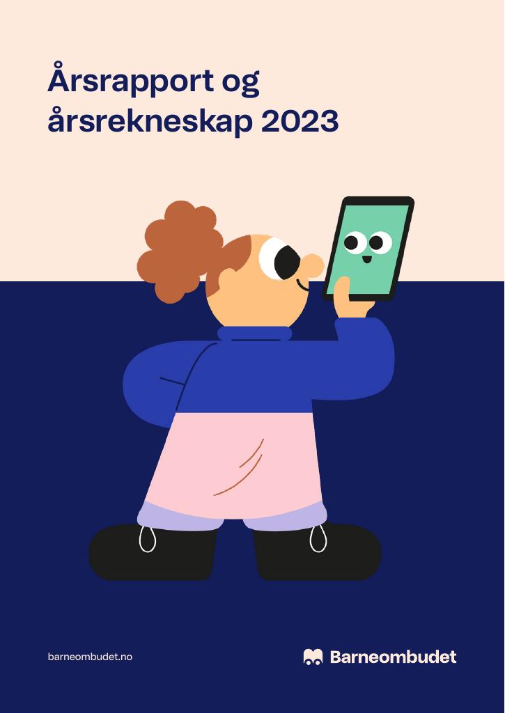 Forsiden av dokumentet Årsrapport Barneombudet 2023