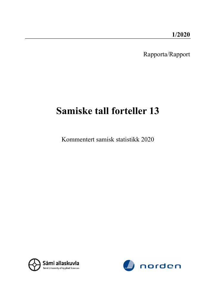 Forsiden av dokumentet Samiske tall forteller 13