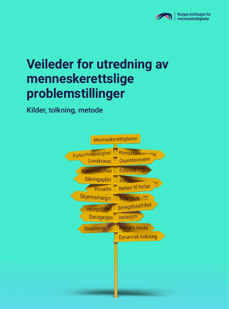 Forsiden av dokumentet Veileder for utredning av menneskerettslige problemstillinger