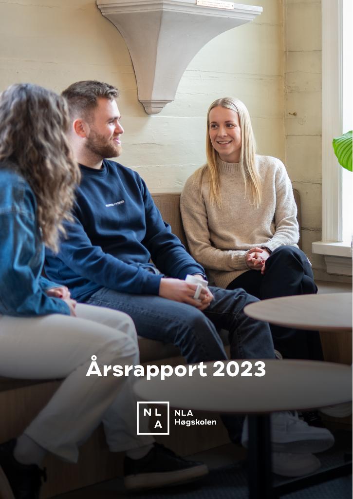 Forsiden av dokumentet Årsrapport NLA Høgskolen 2023