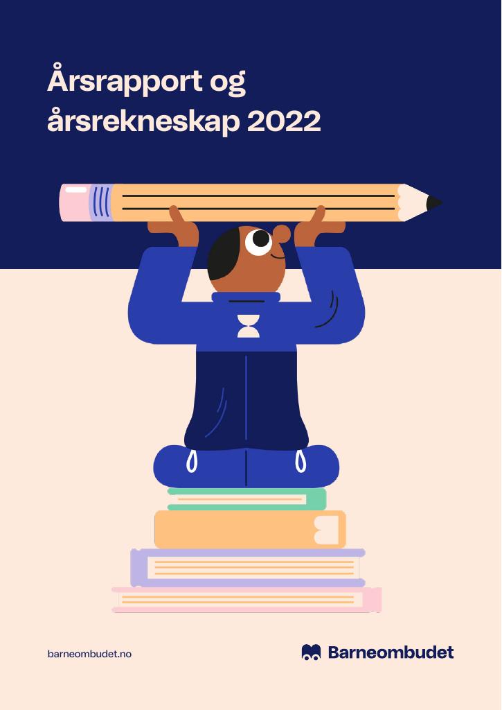 Forsiden av dokumentet Årsrapport Barneombudet 2022