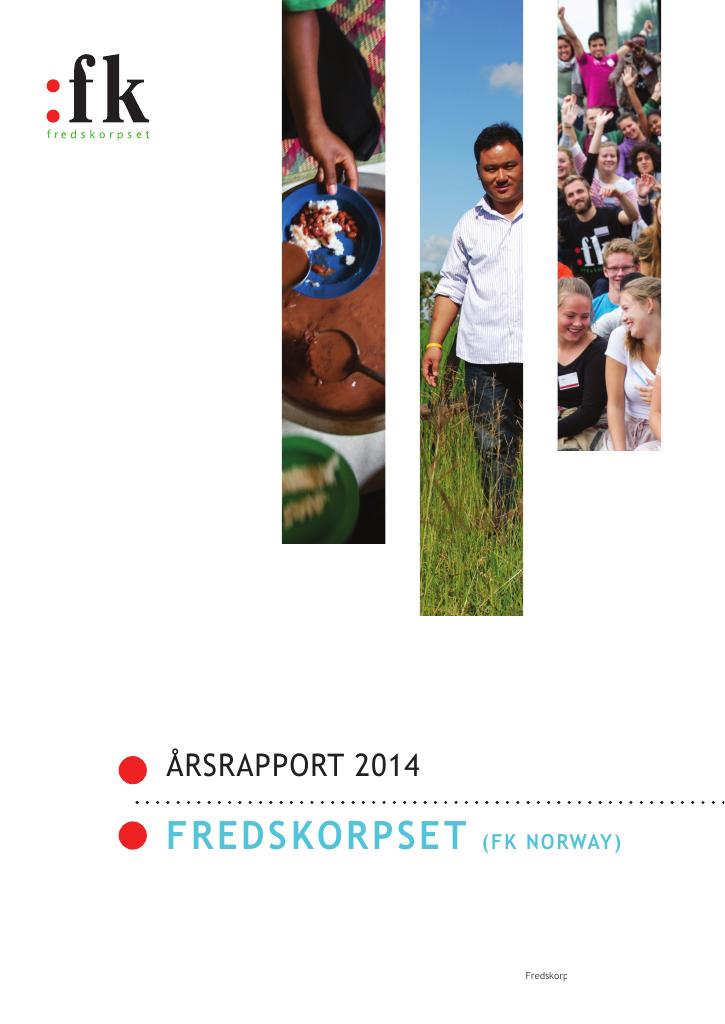 Forsiden av dokumentet Årsrapport Fredskorpset 2014