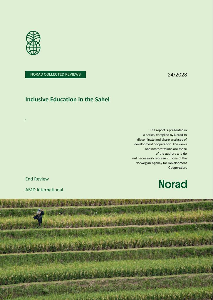 Forsiden av dokumentet Inclusive Education in the Sahel - End review
