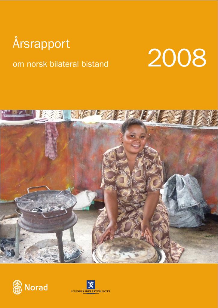 Forsiden av dokumentet Årsrapport om norsk bilateral bistand 2008