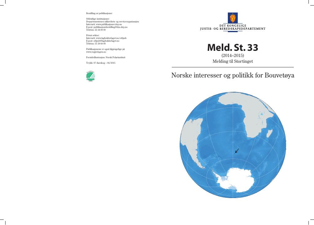 Forsiden av dokumentet Meld. St. 33 (2014–2015)