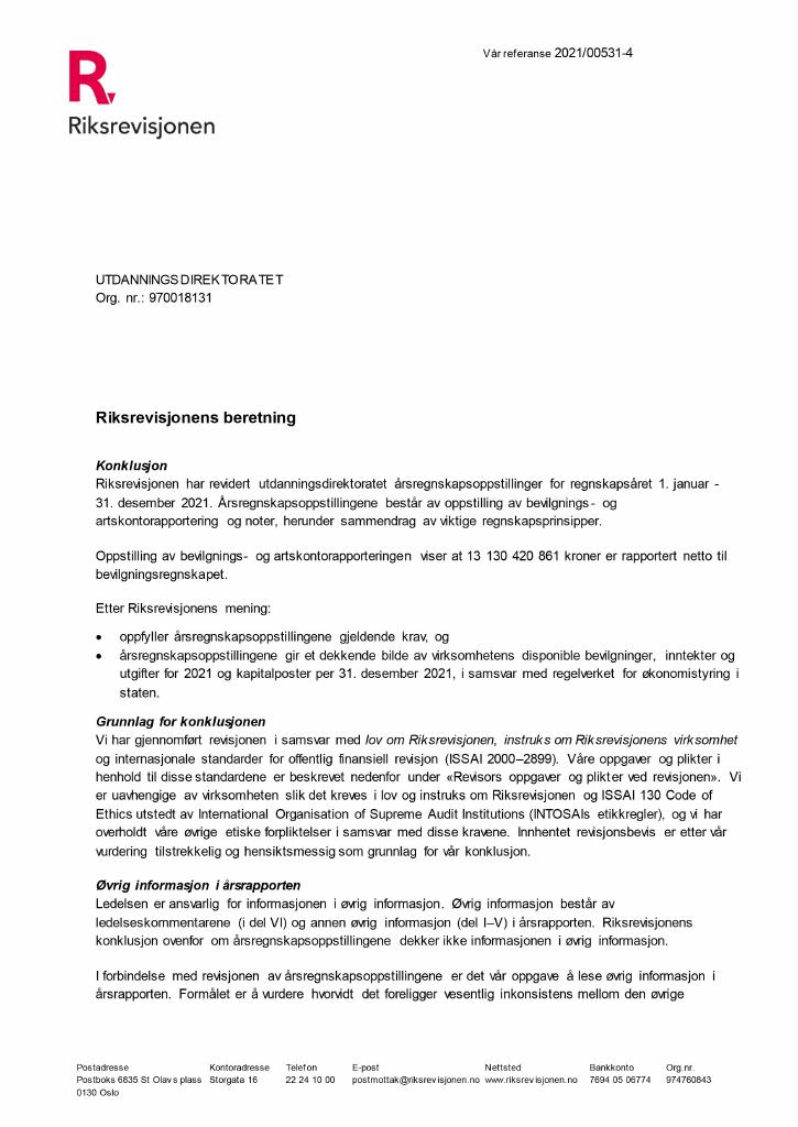 Forsiden av dokumentet Brev
