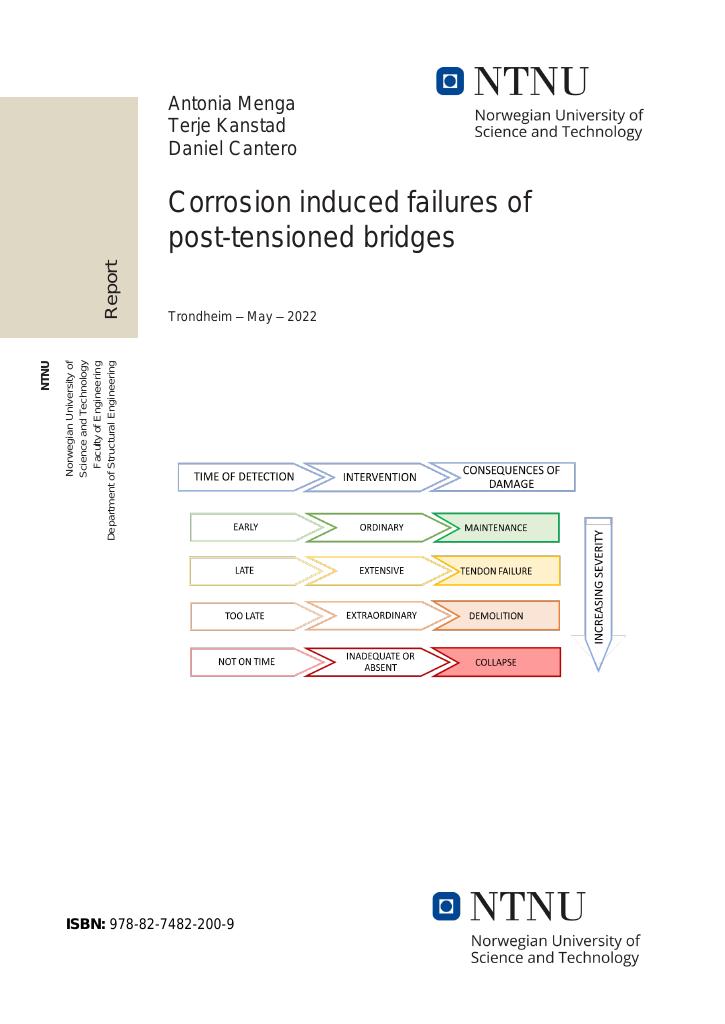 Forsiden av dokumentet Corrosion induced failures of post-tensioned bridges