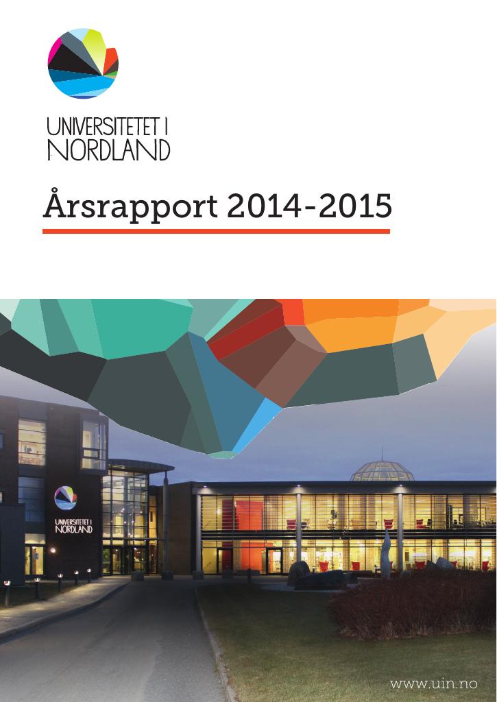 Forsiden av dokumentet Årsrapport Universitetet i Nordland 2014