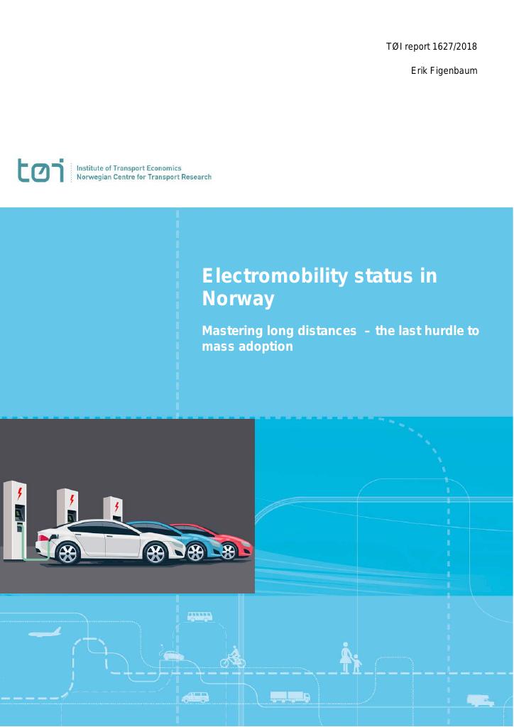 Forsiden av dokumentet Electromobility status in Norway : Mastering long distances – the last hurdle to mass adoption