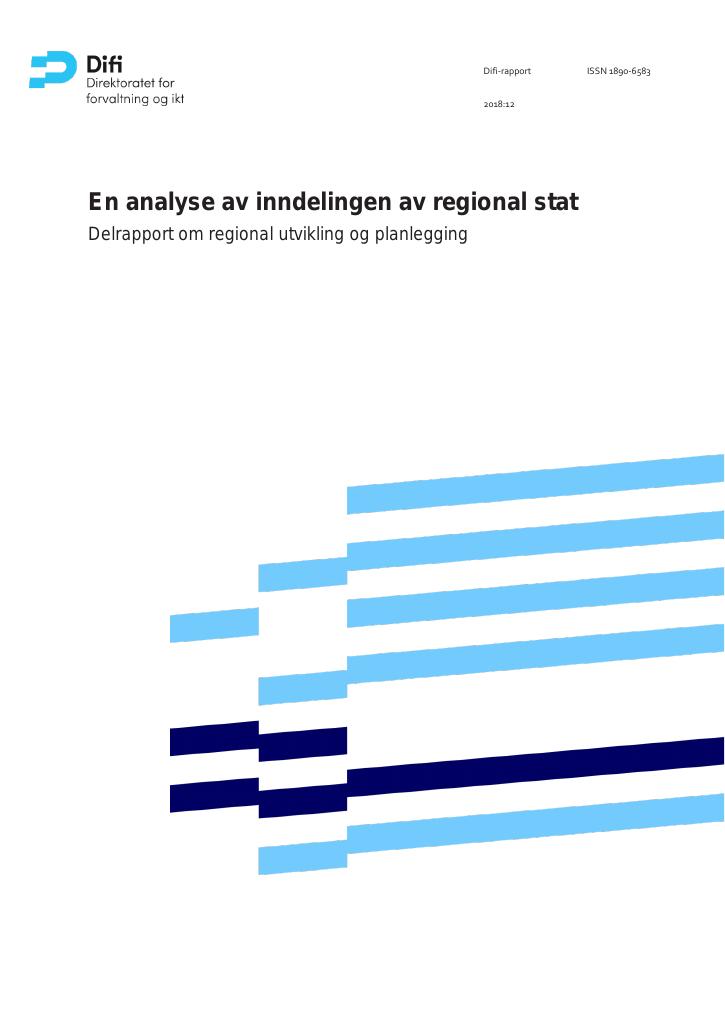 En Analyse Av Inndelingen Av Regional Stat - Delrapport Om Regional ...