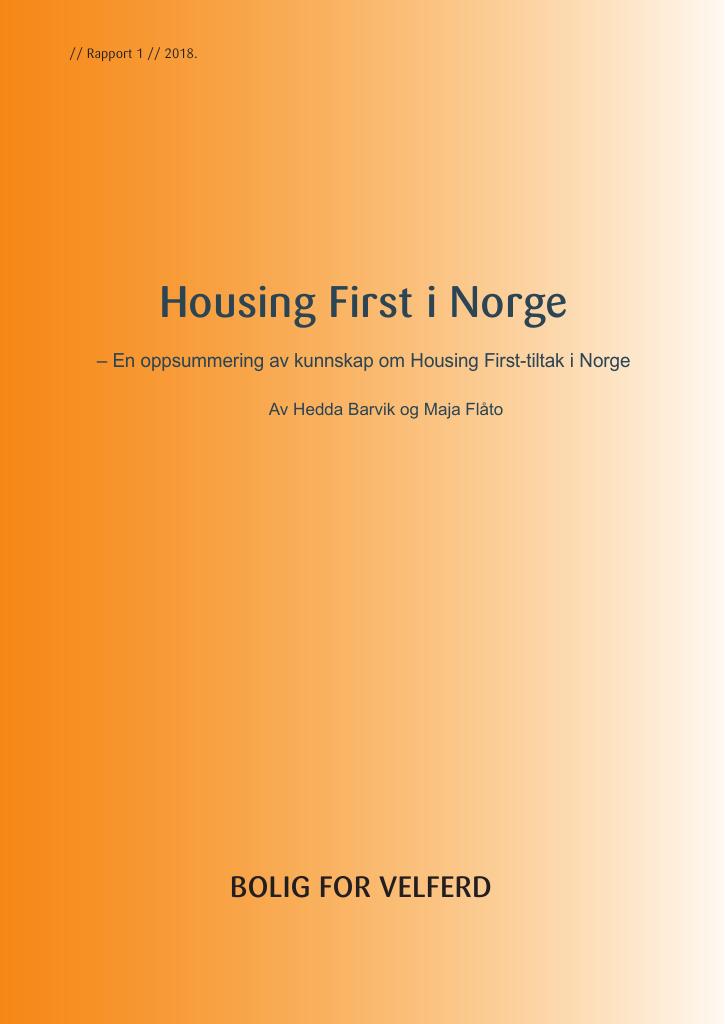 Forsiden av dokumentet Housing First i Norge