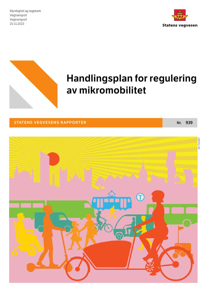 Forsiden av dokumentet Handlingsplan for regulering av mikromobilitet