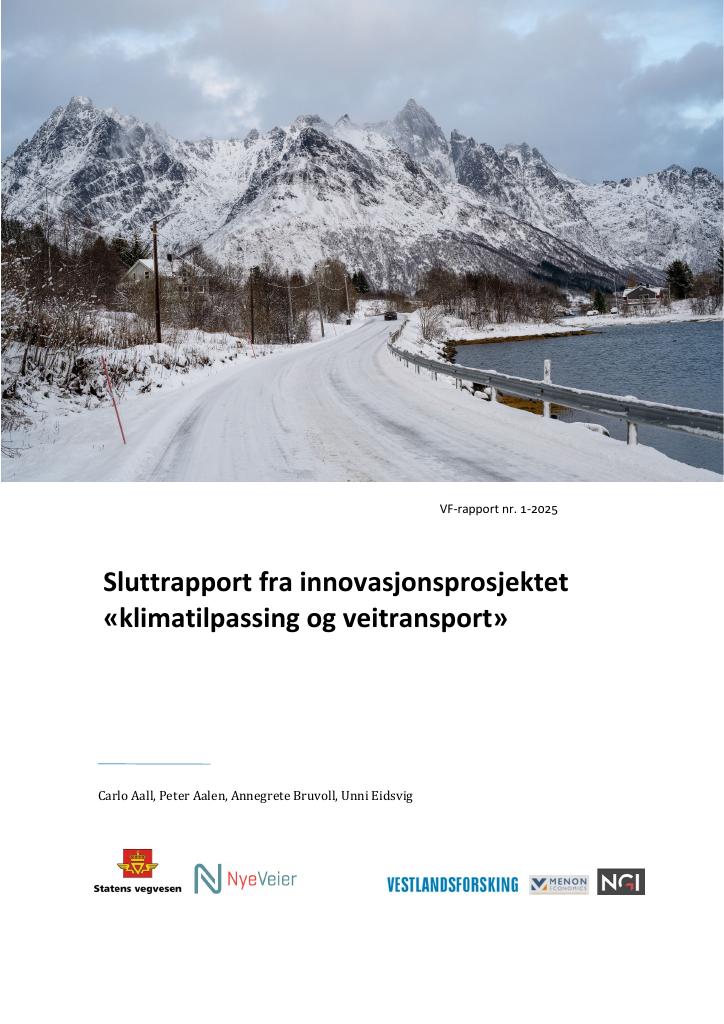 Forsiden av dokumentet VF-rapport nr. 1-2025