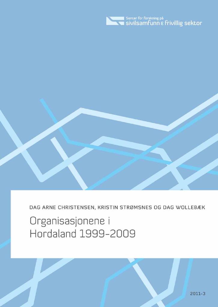 Forsiden av dokumentet Organisasjonene i Hordaland 1999-2009