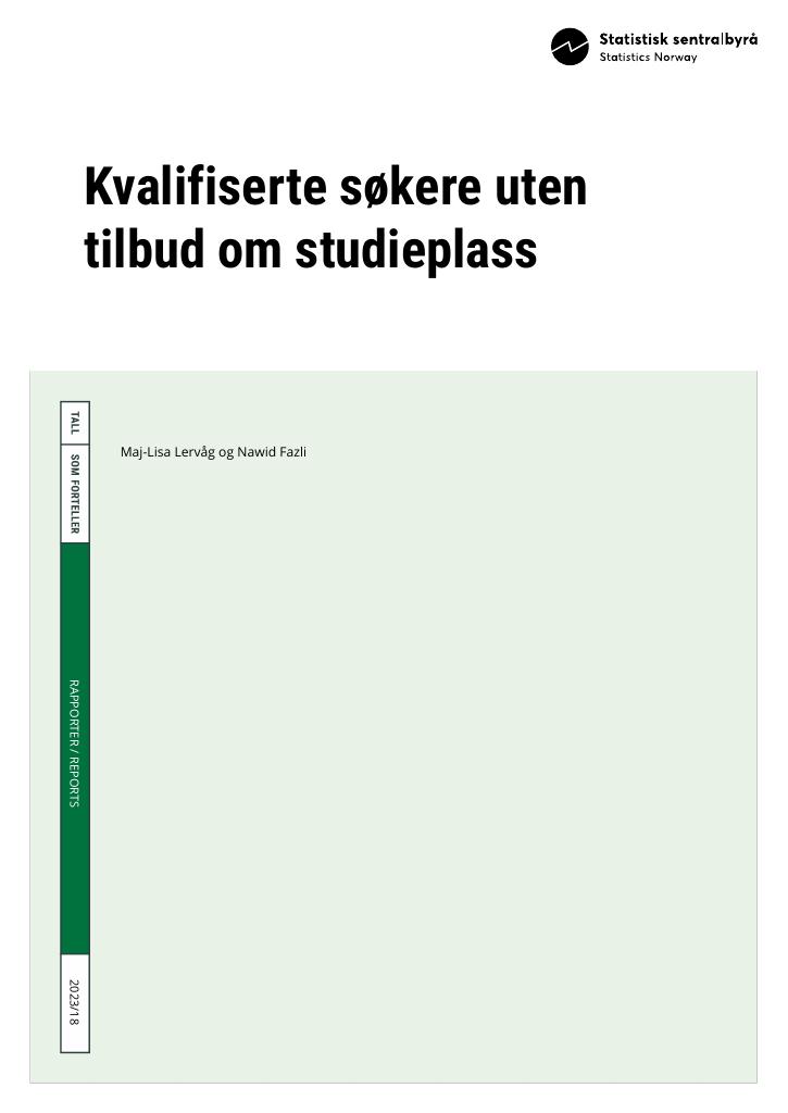 Forsiden av dokumentet Kvalifiserte søkere uten tilbud om studieplass
