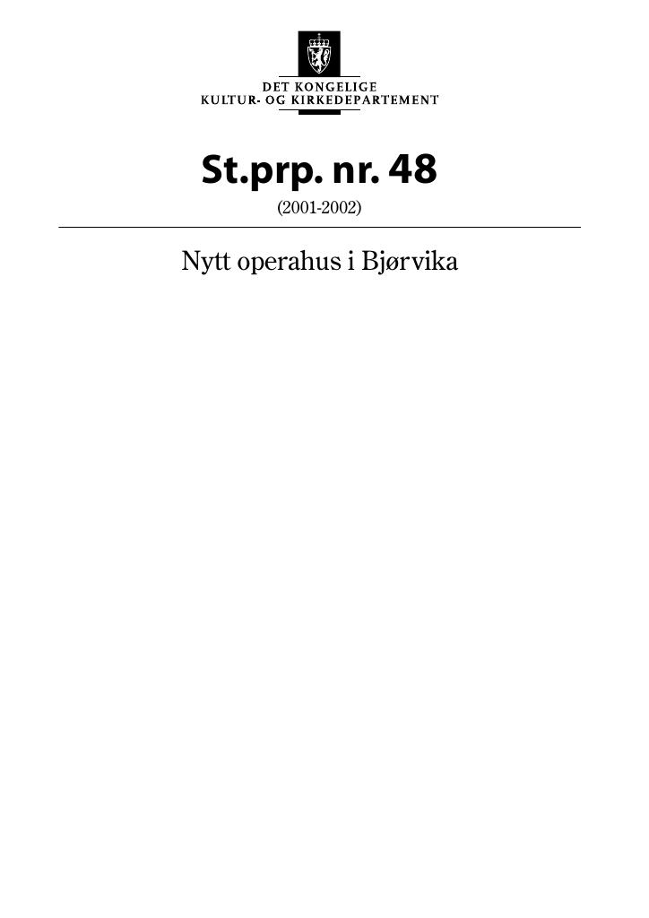 Forsiden av dokumentet St.prp. nr. 48 (2001-2002)